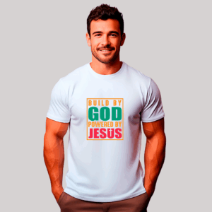 ART004_T-Shirt - Build By GOD_White