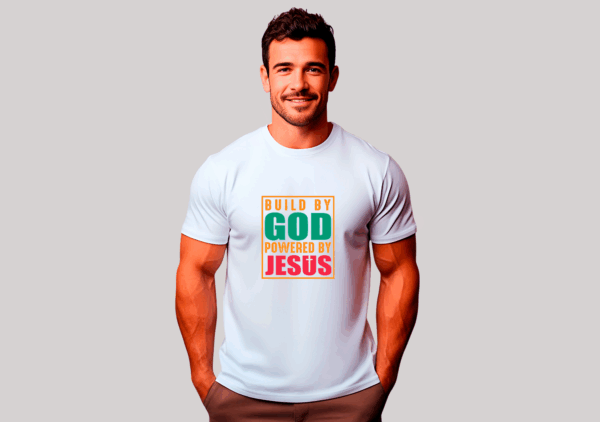 ART004_T-Shirt - Build By GOD_White