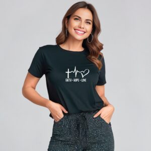 Camiseta Faith Hope Love - hover
